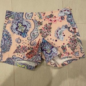 Paisley shorts.